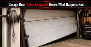 Snapped garage door cable