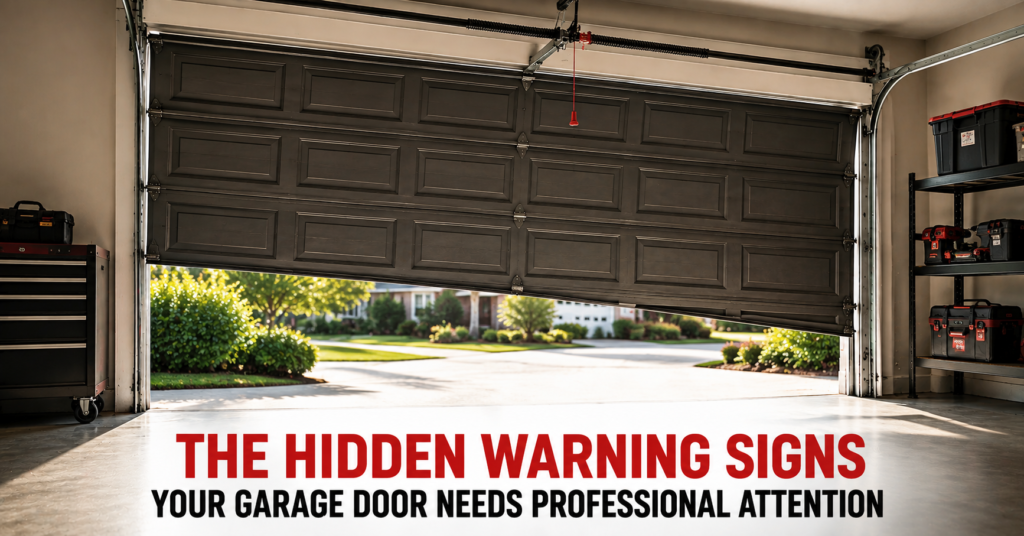 Garage door warning signs