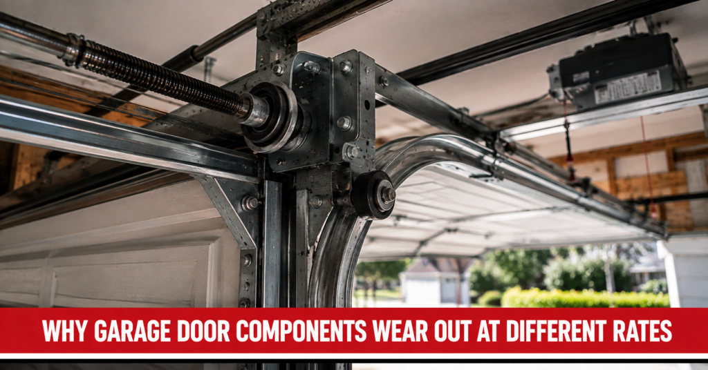 Garage door components wearing at different rates