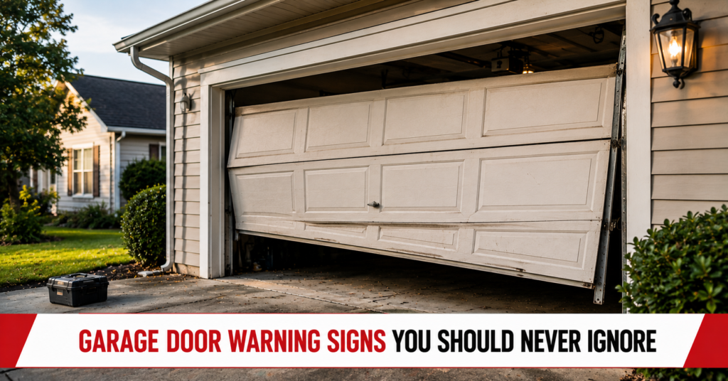 garage door warning signs