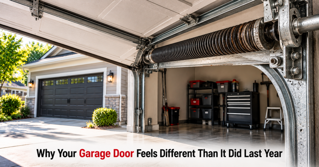 garage door feels different homeowner