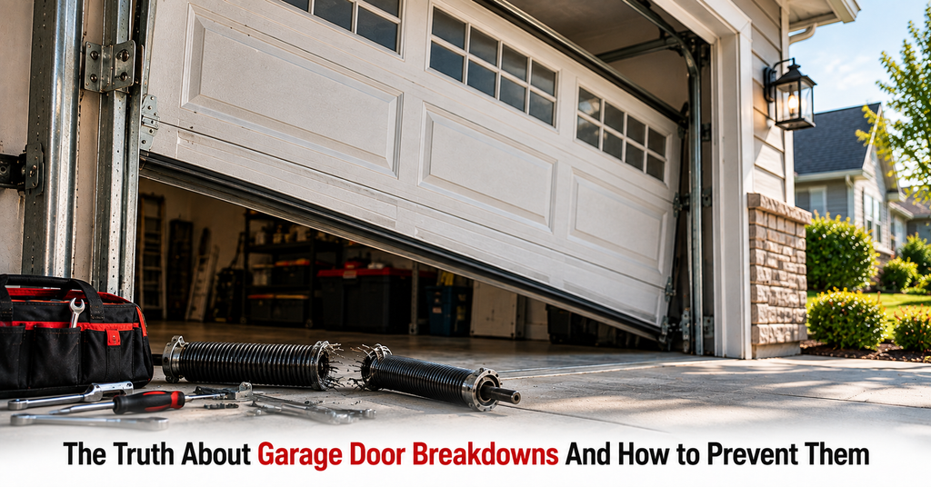 technician preventing garage door breakdowns