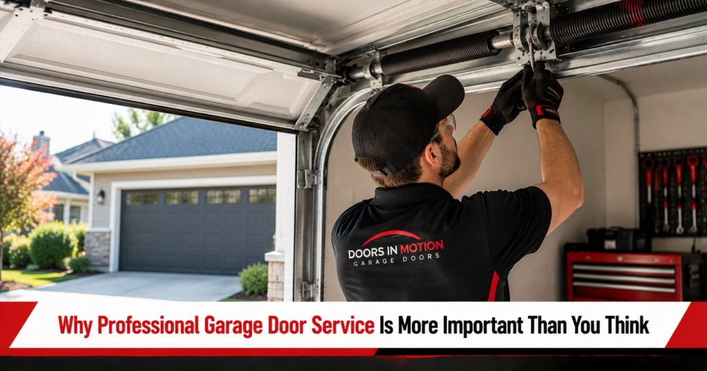 professional garage door service technician